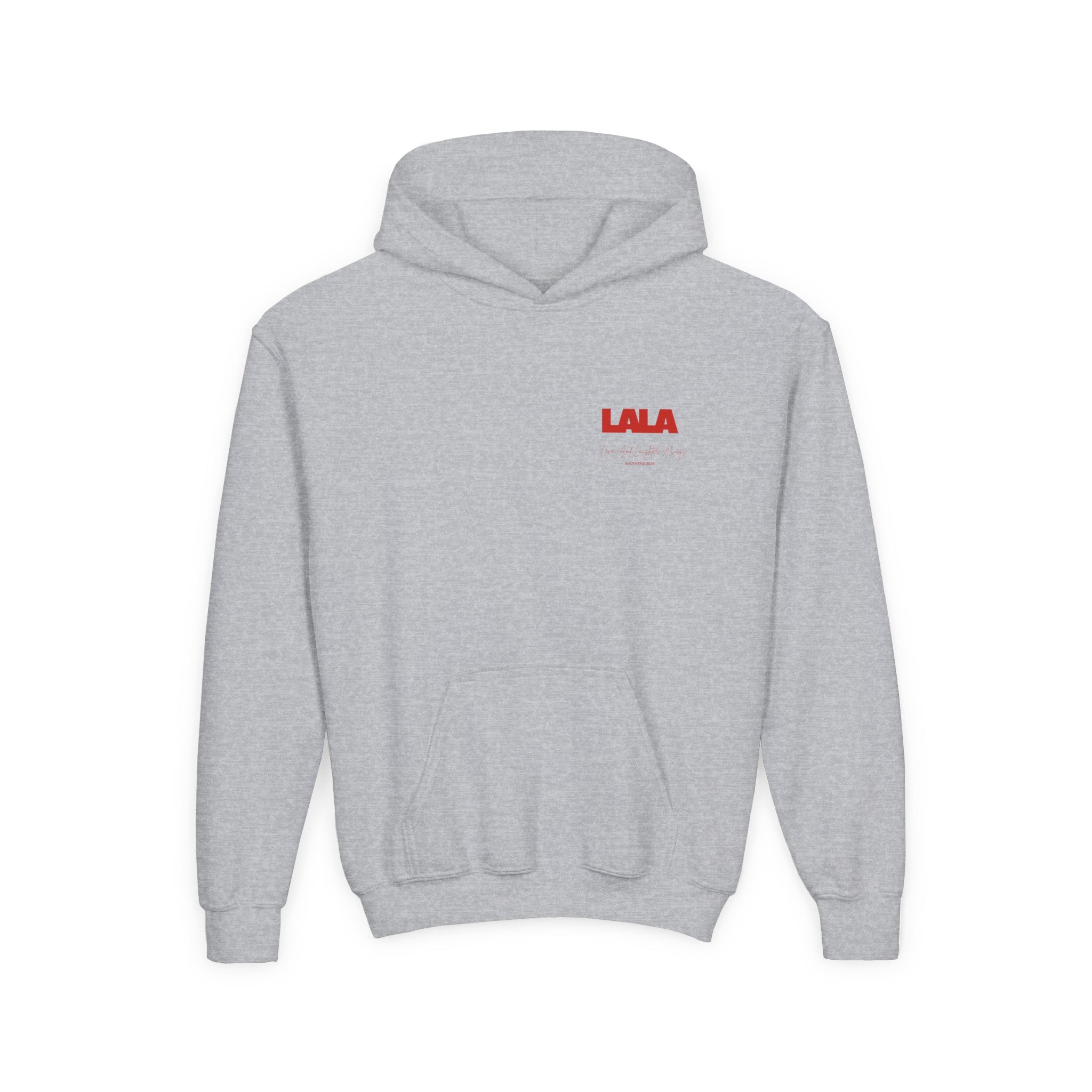 Youth Hoodie - LALA Bold Red Logo Pullover