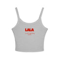 LALA script logo Tank Top | cropped spaghetti strap crop top