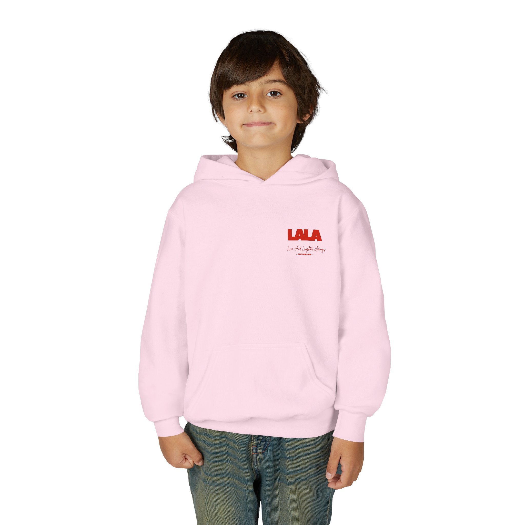 Youth Hoodie - LALA Bold Red Logo Pullover
