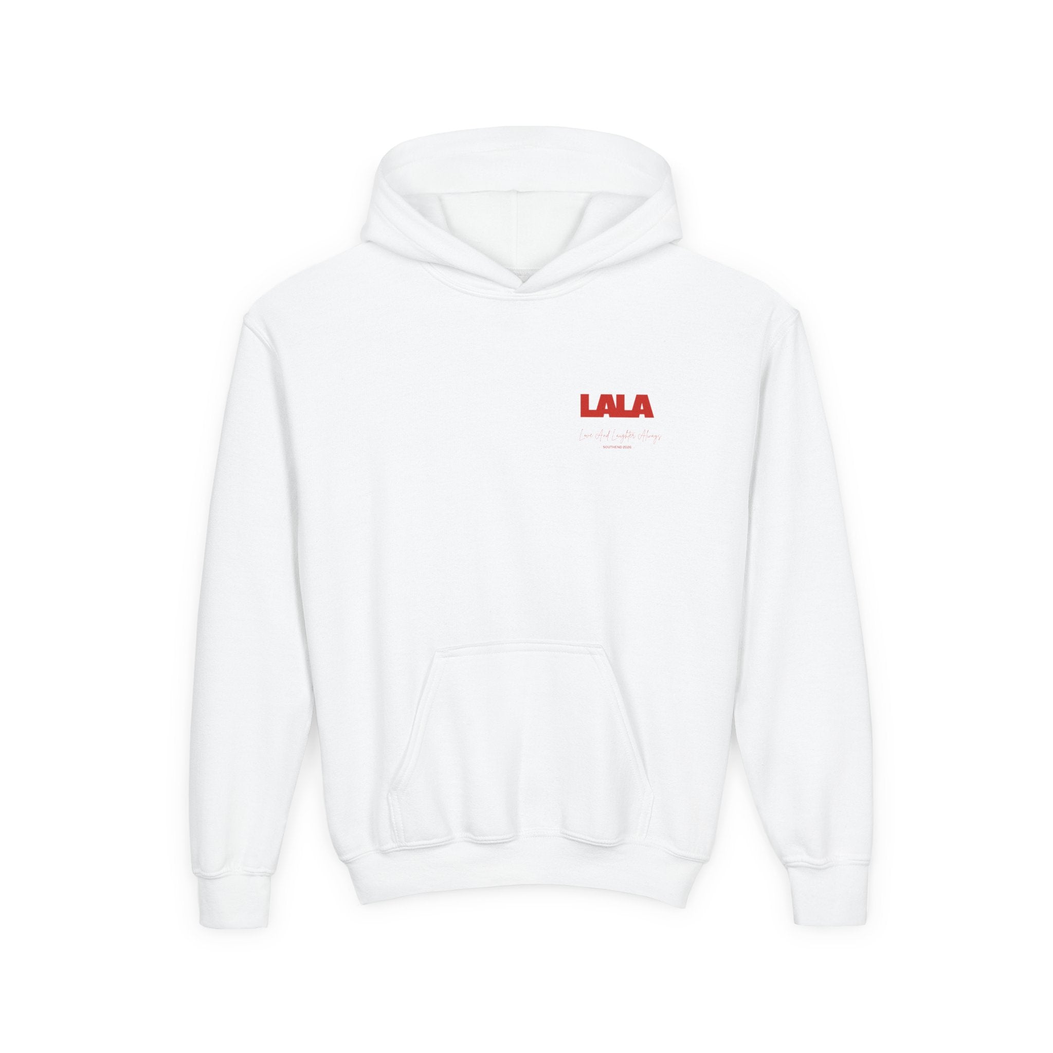 Youth Hoodie - LALA Bold Red Logo Pullover