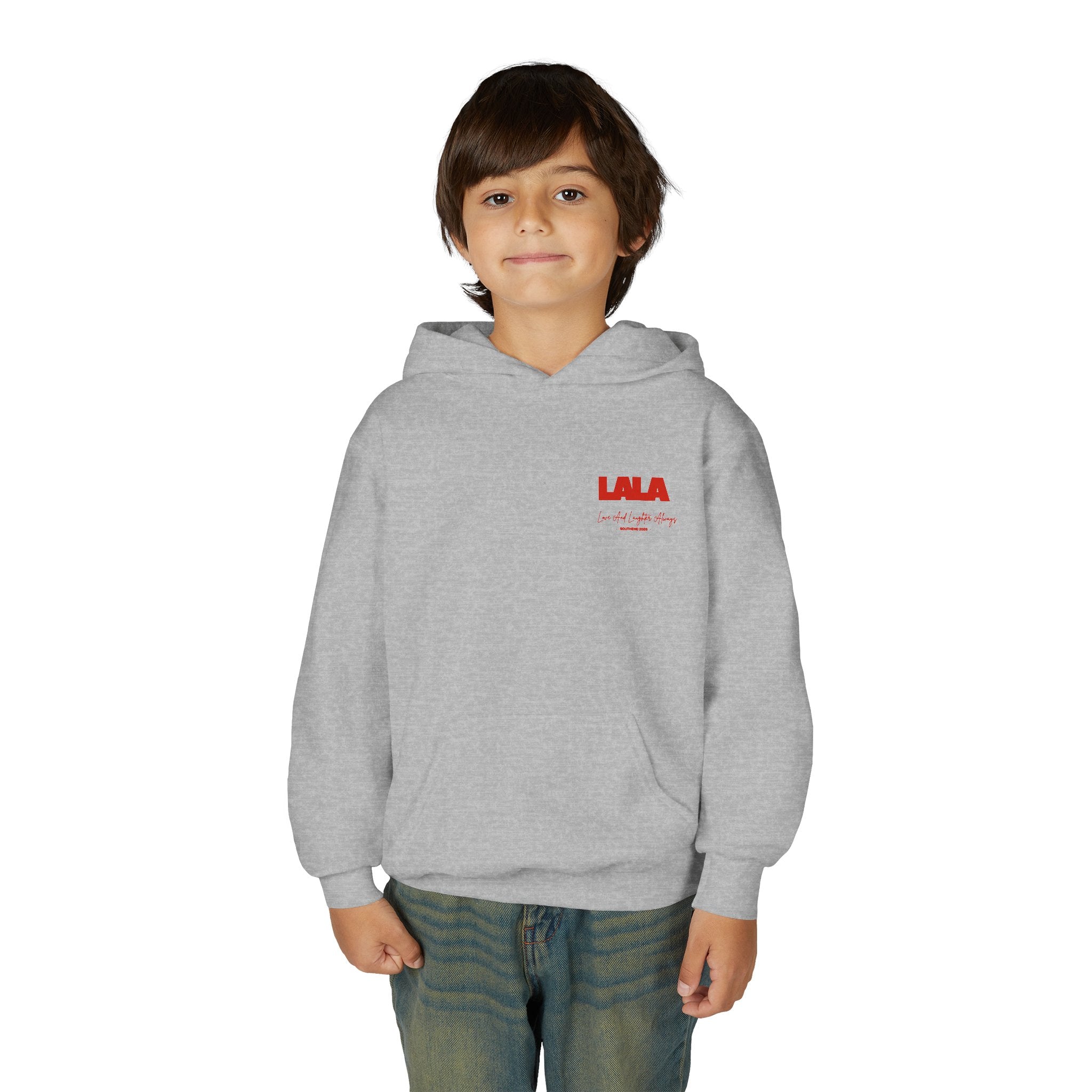 Youth Hoodie - LALA Bold Red Logo Pullover
