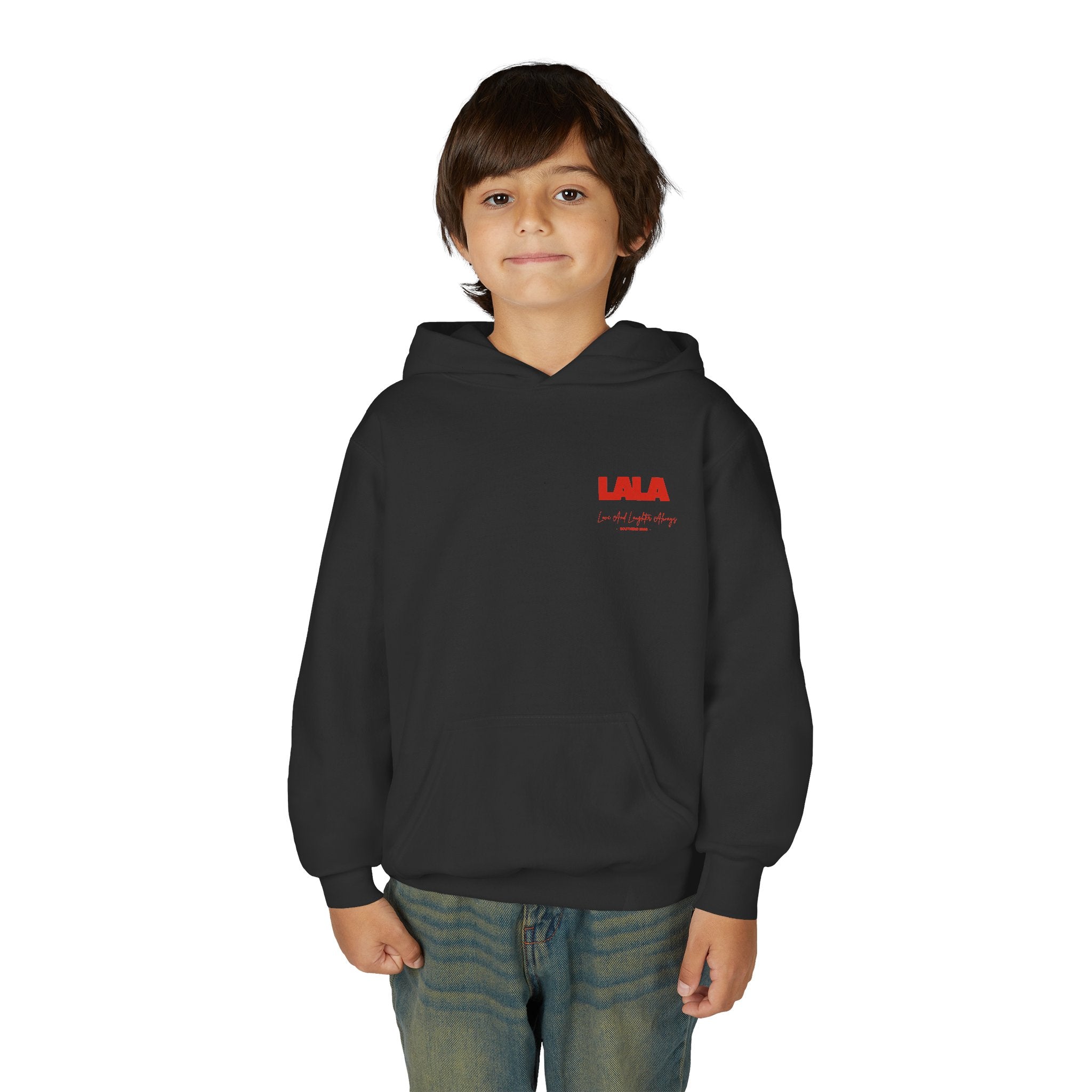 Youth Hoodie - LALA Bold Red Logo Pullover